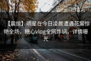 【震惊】明星在今日凌晨遭遇花絮惊艳全场，糖心vlog全网炸锅，详情曝光